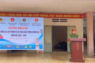 Tổ chức tuyên truyền ATGT cho học sinh đầu năm học 2025-2026
